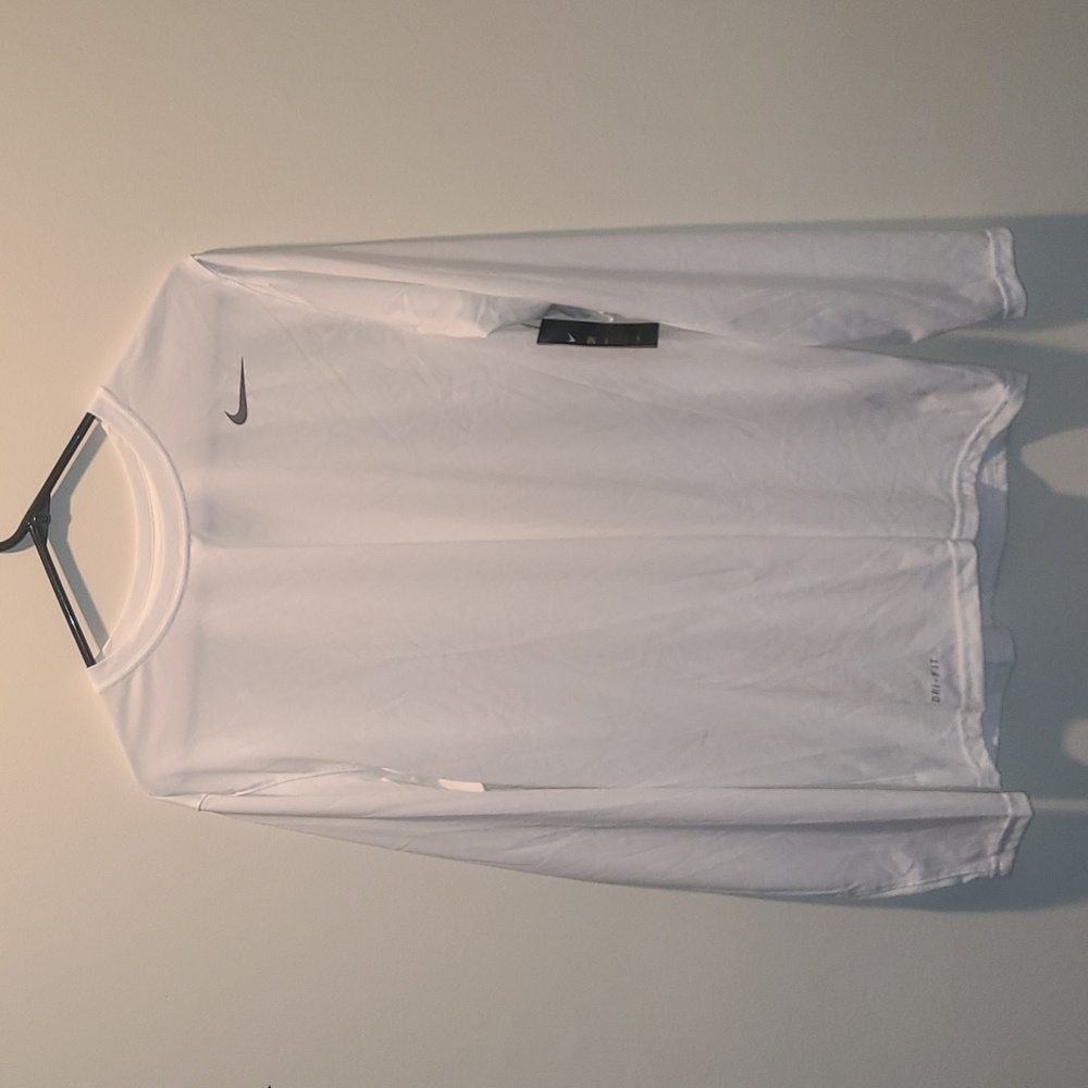 New Nike Dri-Fit Sport Undershirt, All White and Large